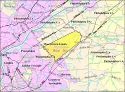 Census Bureau map of Moorestown, New Jersey