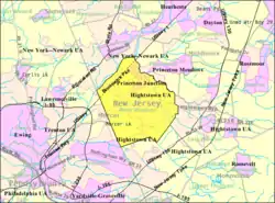 Census Bureau map of West Windsor Township, New Jersey