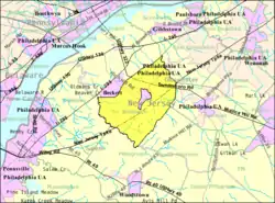 Census Bureau map of Woolwich Township, New Jersey