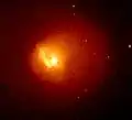 Chandra X-ray image showing the inner 6.7 arcminutes of the core of the Centaurus Cluster. This image shows the hot intracluster medium, at temperatures of a few tens of million kelvins.