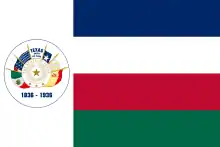 Flag celebrating the 100th anniversary of Texas independence