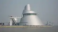 The Macao Science Center in Macau, designed by Pei Partnership Architects in association with I. M. Pei (2009)