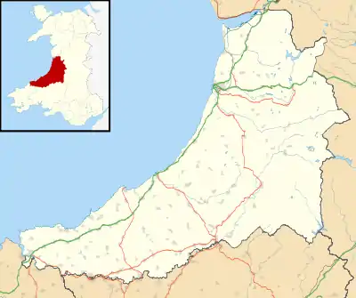 Location of Ceredigion