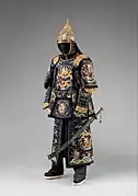 Ceremonial Qing dynasty armour with dragon imagery, 18th c.