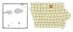 Location of Plymouth, Iowa
