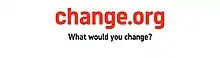 Image 17The logo and slogan for change.org (from Politics and technology)