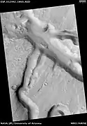 Channels in Ares Vallis Region, as seen by HiRISE.