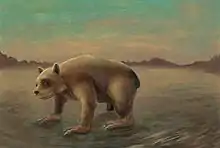 Painting of a brown procyonid