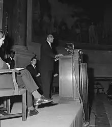 Charles H. Wesley at the Opening of the Emancipation Proclamation Exhibit