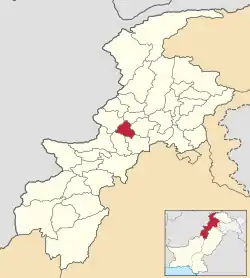 Location in the province of Khyber Pakhtunkhwa