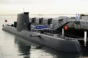 The Type 214 submarine, designed by ThyssenKrupp Marine Systems.