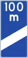 Countdown beacon to next exit (100 meters away)