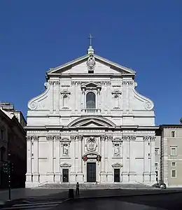 Facade of the Church of the Gesù Rome (consecrated 1584)
