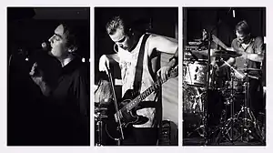 Civil Twilight performing at Tanz Cafe, Johannesburg, 2010-12-23 (from left to right) Steven McKellar, Andrew McKellar, Richard Wouters.