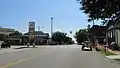 Intersection of Main and High Streets in Clarksburg.