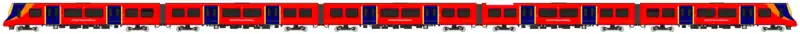 drawing of a Class 707 in SWR livery