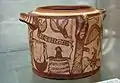 Clay pyxis, Minoan funeral ceremony, 1300-1250 B.C.