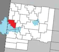 Location within Abitibi-Ouest RCM.