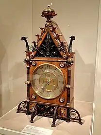 Clock (ca. 1865), designed by Bruce James Talbert, Indianapolis Museum of Art, Indianapolis, Indiana.