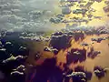 Clouds, and shadows over the Mediterranean Sea