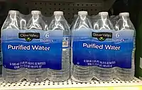 Clover Valley water bottles.