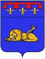 Coat of arms of the Roberti family of Reggio, with Guelph (Anjou) style heraldic chief at top