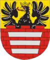 The coat of arms of Mir, Belarus.