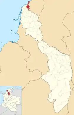 Location of the municipality and town of Santa Catalina, Bolívar in the Bolívar Department of Colombia