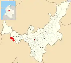 Location of the municipality and town of Quipama in the Boyacá Department of Colombia.