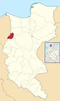 Location of the municipality and town of Salamina in the Department of Magdalena.