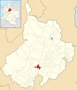 Location of the municipality and town of Contratación in the Santander Department of Colombia.