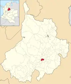 Location of the municipality and town of Palmas Socorro in the Santander  Department of Colombia.