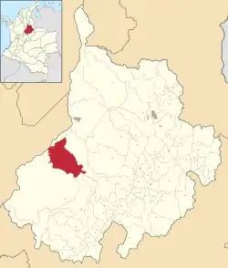 Location of the municipality and town of Puerto Parra in the Santander Department of Colombia.