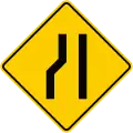 SP-30 Road narrows on the left