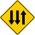 SP-43 Three lanes, two contraflow