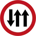 SR-12 Three lanes (one contraflow)