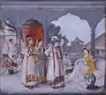 watching a nautch, after a painting by Johann Zoffany, circa 1786-88