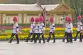 Distinctive white and pink uniform of the 3rd Battalion