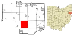 Location of Wayne Township in Columbiana County