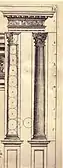 Illustration of the Composite order, that shows the column and the proportion of the column in relation to the diameter of the base of the shaft