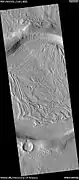 Wide-view of concentric crater fill, as seen by HiRISE.