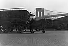 Consuelo Kanaga, Untitled, (Horse Drawn Wagon), 1922-1924. Brooklyn Museum