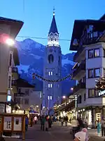 The town center of Cortina