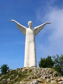 The Statue of Christ the Redeemer of Maratea (1965) by Bruno Innocenti, located in Maratea, Italy