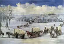 "Crossing the Mississippi on the Ice" (C. C. A. Christensen c. 1878)
