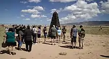 People gather around Ground Zero, 2018