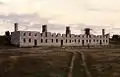 Main building of Fort at Crown Point, N.Y. in 1990.