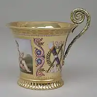 Cup (tasse Jasmin), part of a breakfast service (déjeuner); 1813; hard-paste porcelain and silver gilt; height: 11.3&nbsp;cm; Metropolitan Museum of Art