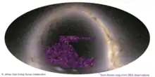 DM map by the Dark Energy Survey (DES) using the Victor M. Blanco Telescope (2021).