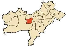 Location of Es Sénia within Oran Province